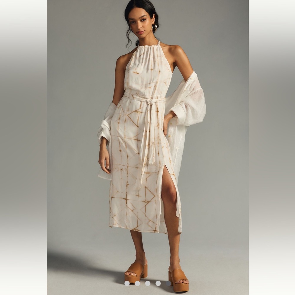 Cloth and Stone Cloth & Stone Side-Slit Halter Dress-XS-NWT